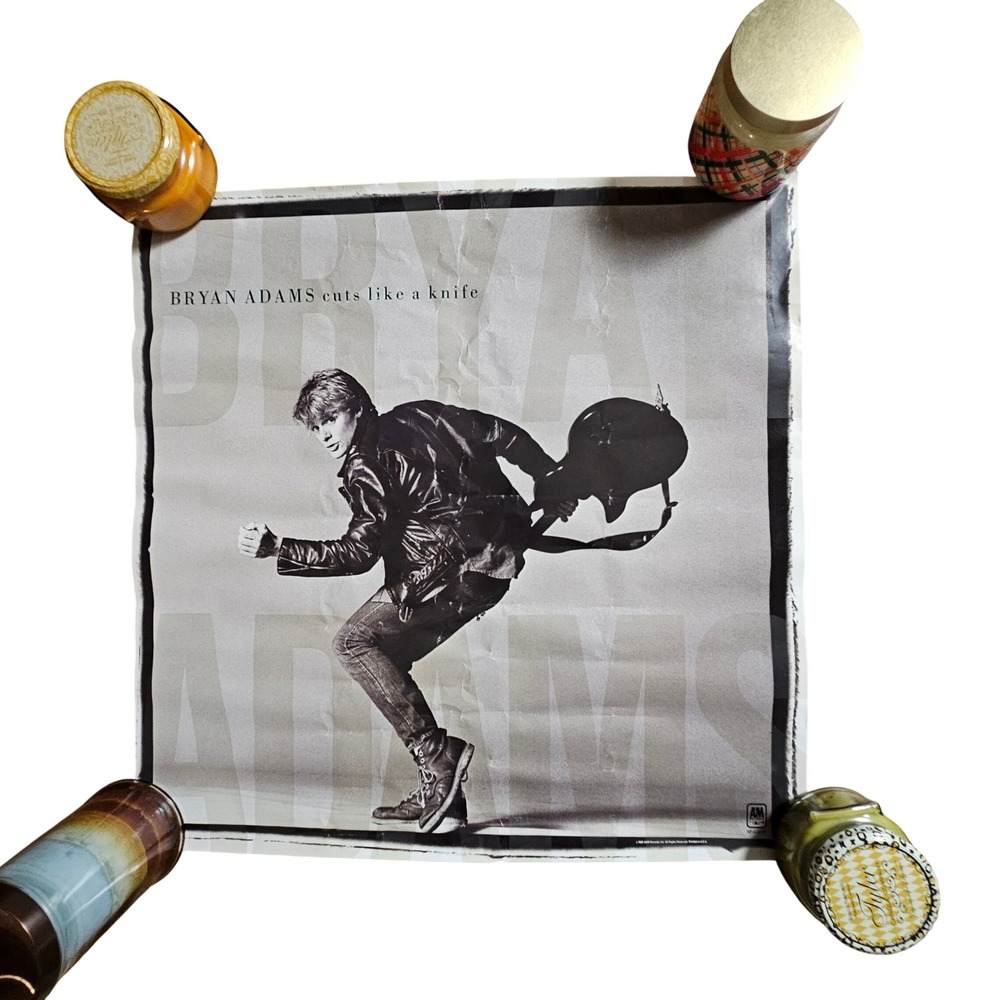 Bryan Adams Cuts Like A Knife Vintage 1982 Album‎ Promo Poster 24x24 A&M Records